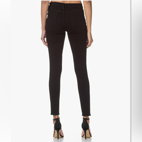 FRAME “Le Skinny de Jeanne” Ripped Black Jeans - size 24 - Picture 4 of 11